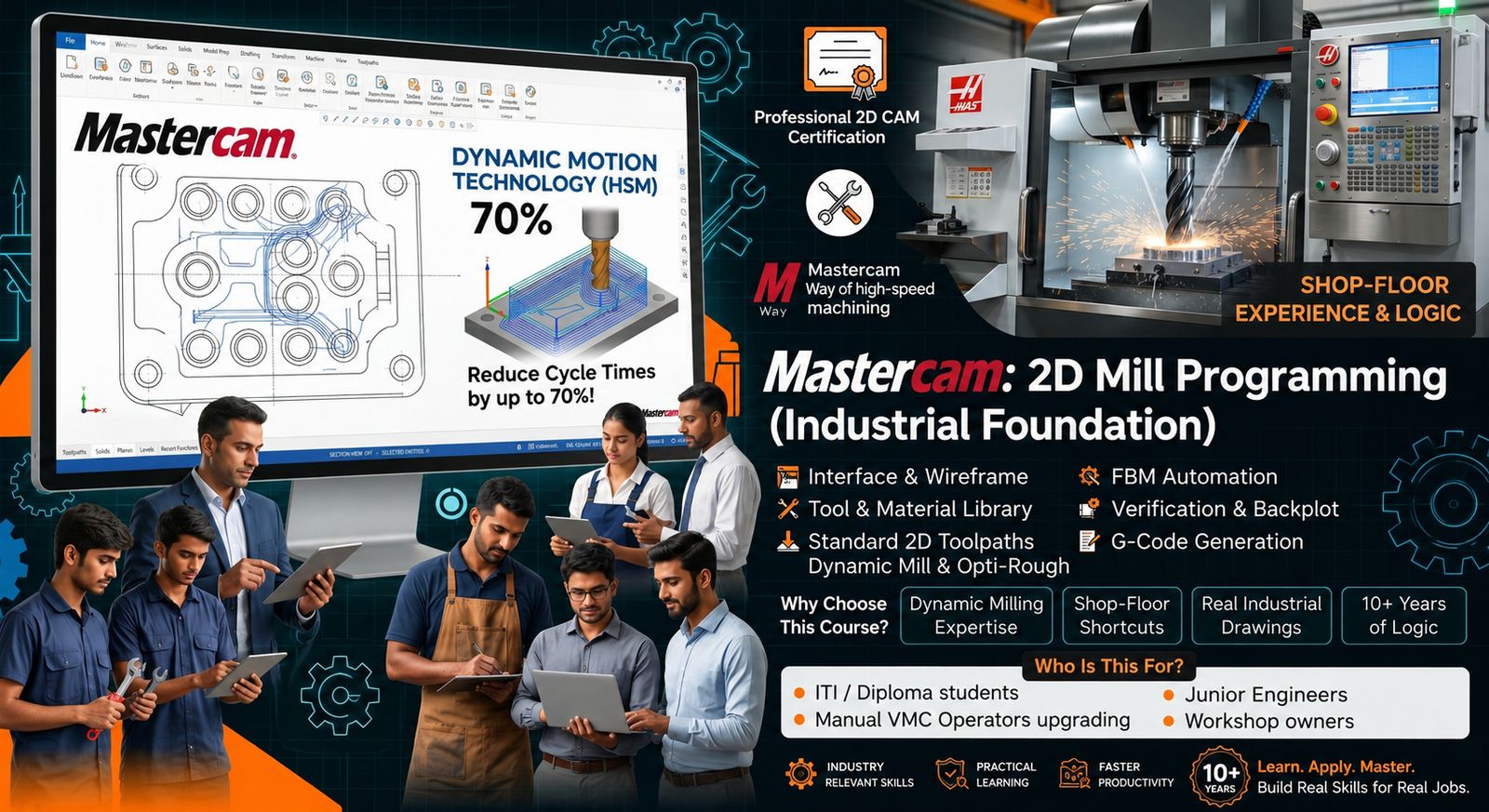 Mastercam: 2D Mill Programming (Industrial Foundation)
