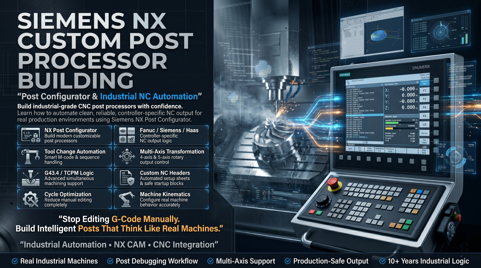 Siemens NX: Custom Post Processor Building (Post Configurator)