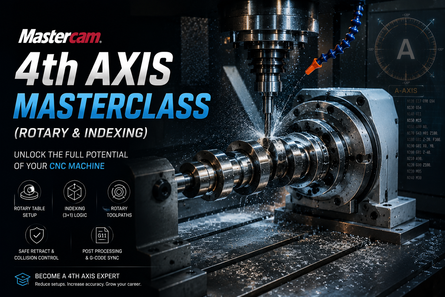 Mastercam: 4th Axis Masterclass (Rotary & Indexing)